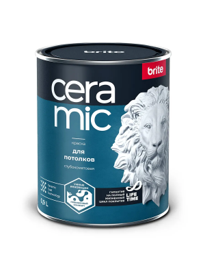 Краска BRITE CERAMIC для потолков база А, банка 0,9 л (О04580)