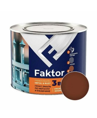 Грунт-эмаль FAKTOR на ржавчину 3 в 1