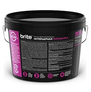 Краска BRITE PROFESSIONAL ONE COAT интерьерная моющаяся высокоукрывистая база А