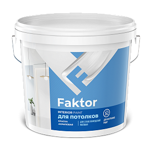 Краска FAKTOR для потолков белая, ведро 13 кг (О05352)