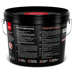 Краска BRITE PROFESSIONAL грунтовочная белая, ведро 9 л (О05284)