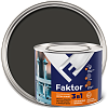 Грунт-эмаль FAKTOR на ржавчину 3 в 1 графитовая серая RAL 7024, банка 1,9 кг (219355)