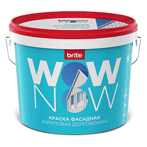 Краска WOW NOW фасадная белая база А, ведро 9 л (О04071)